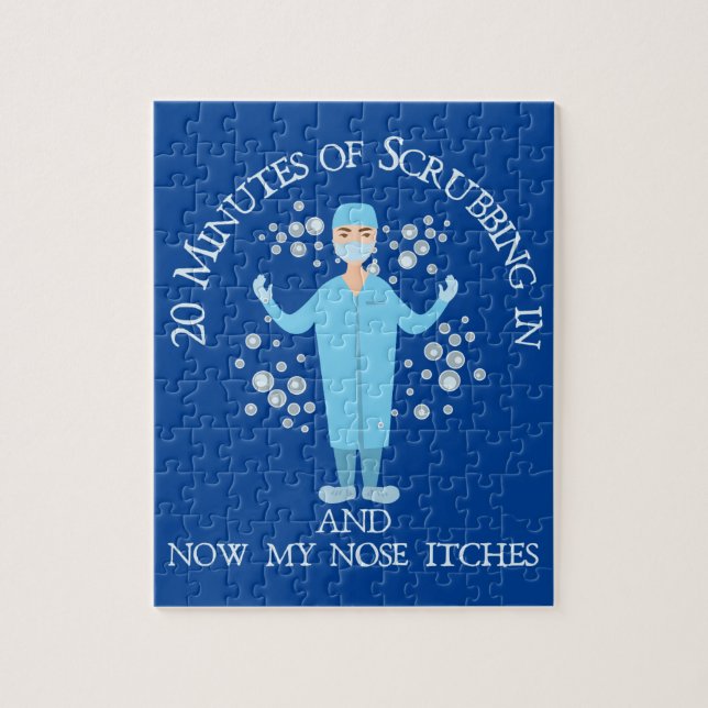 Operating Room Humour of Scrubbing Bubbles Jigsaw Puzzle (Vertical)
