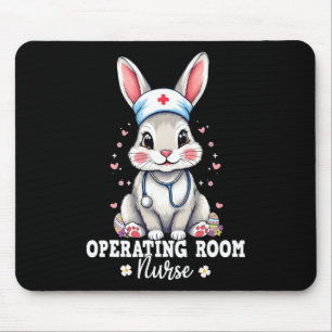 Operating Room Nurse Bunny With Stethoscope Easter Mouse Pad