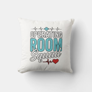 Operating Room Squad Surgical Nurse Shirt Design_1 Cushion