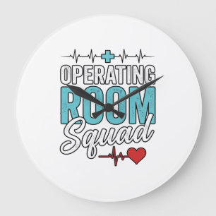 Operating Room Squad Surgical Nurse Shirt Design_1 Large Clock