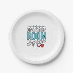 Operating Room Squad Surgical Nurse Shirt Design_1 Paper Plate