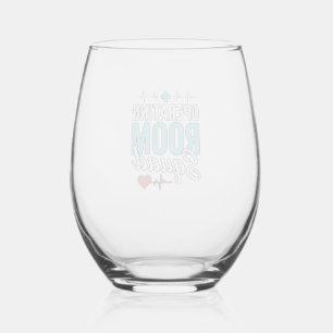 Operating Room Squad Surgical Nurse Shirt Design_1 Stemless Wine Glass
