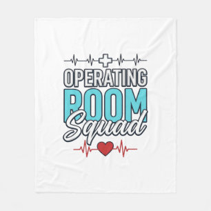 Operating Room Squad Surgical Team Shirt Design_1 Fleece Blanket