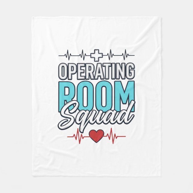 Operating Room Squad Surgical Team Shirt Design_1 Fleece Blanket (Front)