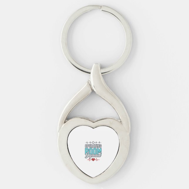 Operating Room Squad Surgical Team Shirt Design_1 Key Ring (Front)