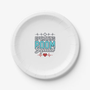 Operating Room Squad Surgical Team Shirt Design_1 Paper Plate
