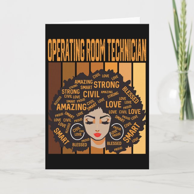 Operating Room Technician Black History Month Prid Card (Front)