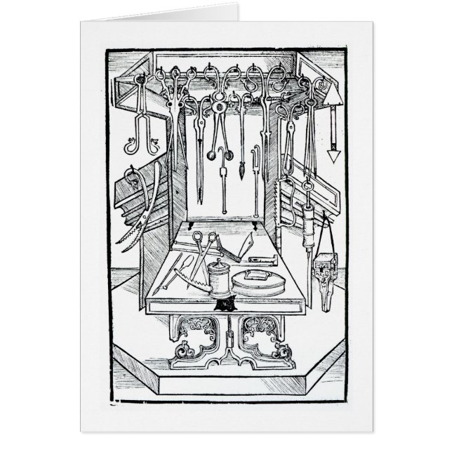 Operating table and surgical instruments, from 'Da (Front)