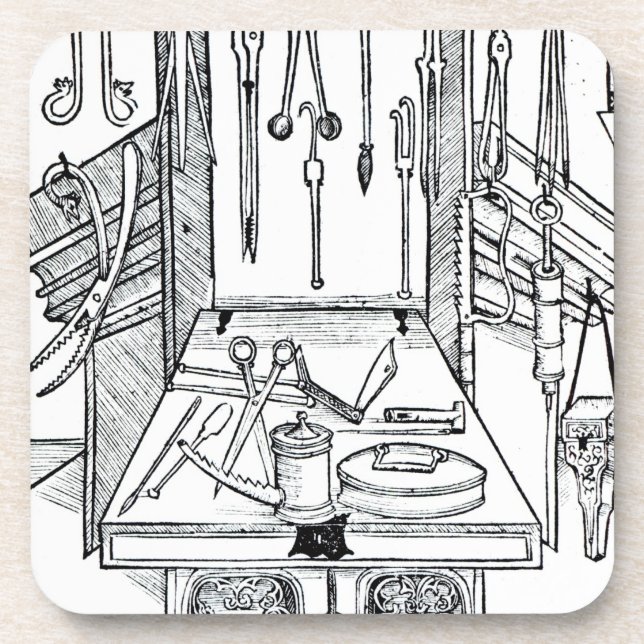 Operating table and surgical instruments, from 'Da Coaster (Front)