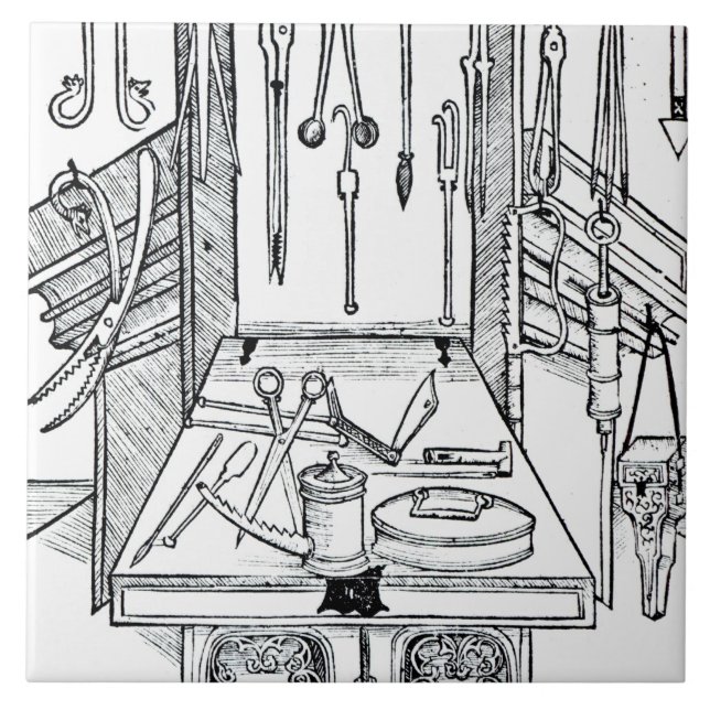 Operating table and surgical instruments, from 'Da Tile (Front)