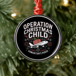 Operation Christmas Child Funny Family Matching  Metal Tree Decoration