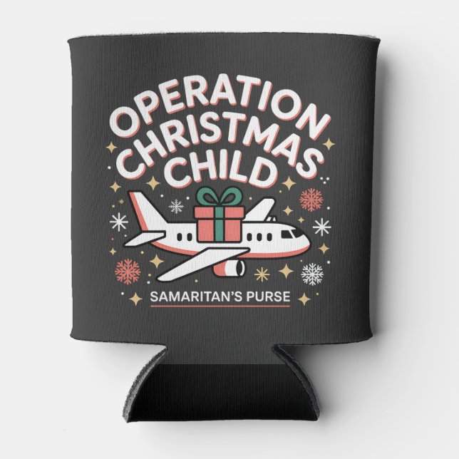 Operation Christmas Child Samaritan Purse  Can Cooler (Front)