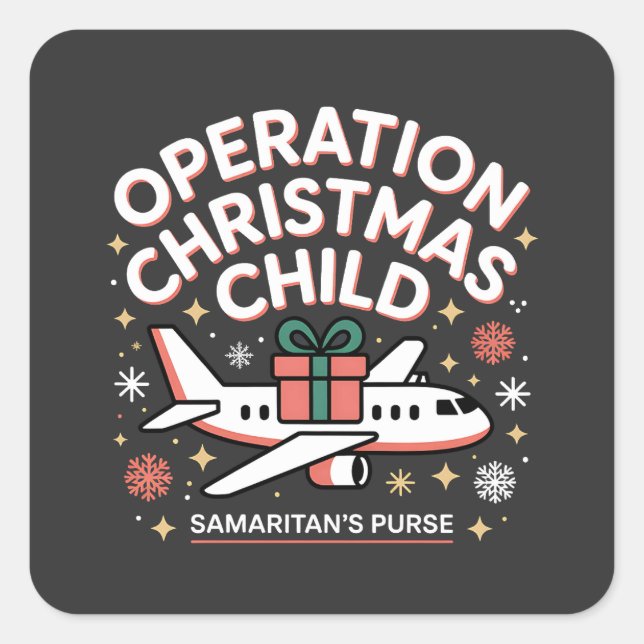 Operation Christmas Child Samaritan Purse  Square Sticker (Front)