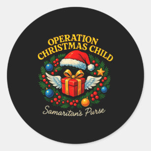 Operation Christmas Child Samaritan’s Purse Xmas D Classic Round Sticker
