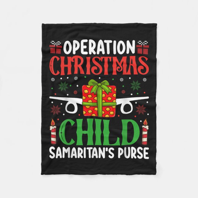 Operation Christmas Child Samaritan's Purse Chirst Fleece Blanket (Front)
