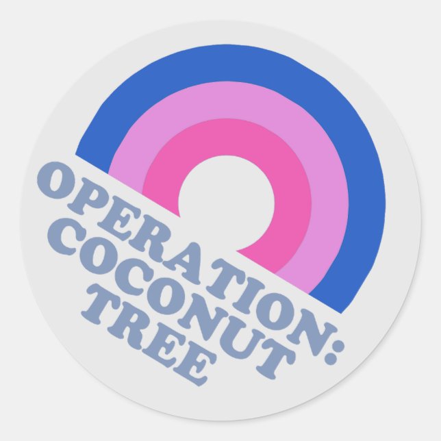 Operation Coconut Tree Kamala Harris 2024 Bisexual Classic Round Sticker (Front)
