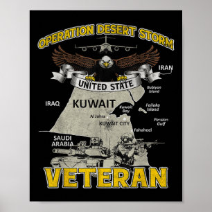 Operation Desert Storm Ods Veteran Iraq Vintage Gi Poster