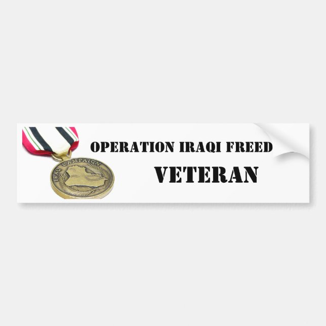 Operation Iraqi Freedom Veteran Bumper Sticker (Front)