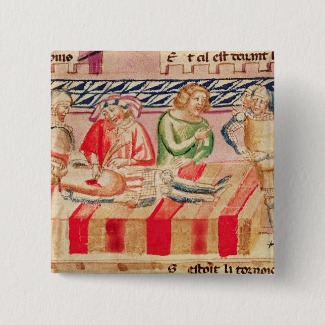 Operation on a wounded soldier 15 cm square badge (Front)