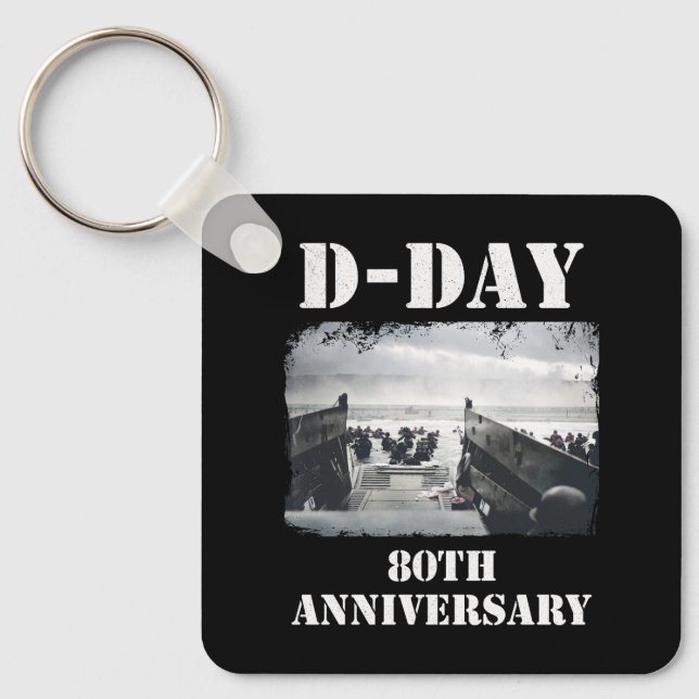 Operation Overlord 1944 D-Day 2024 Normandy Key Ring (Front)