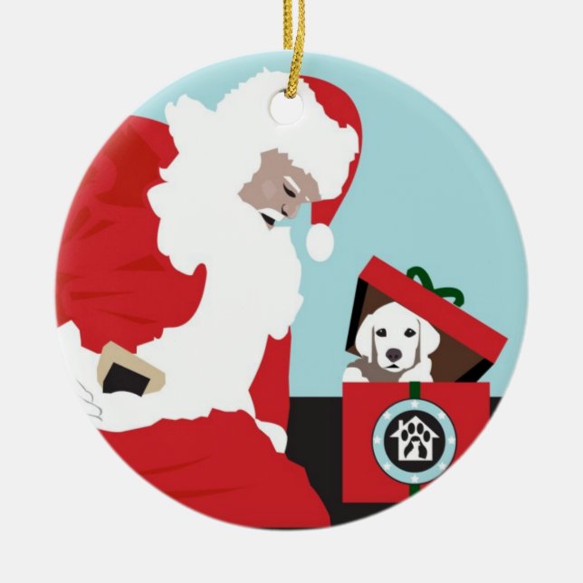 Operation Paws for Homes Dog Rescue Round Ornament (Front)