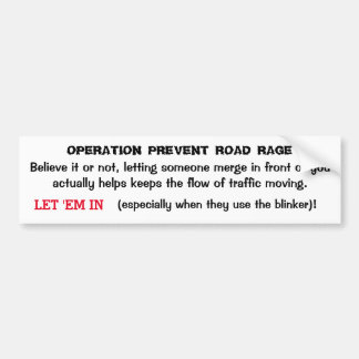 Operation Prevent Road Rage Sticker #3