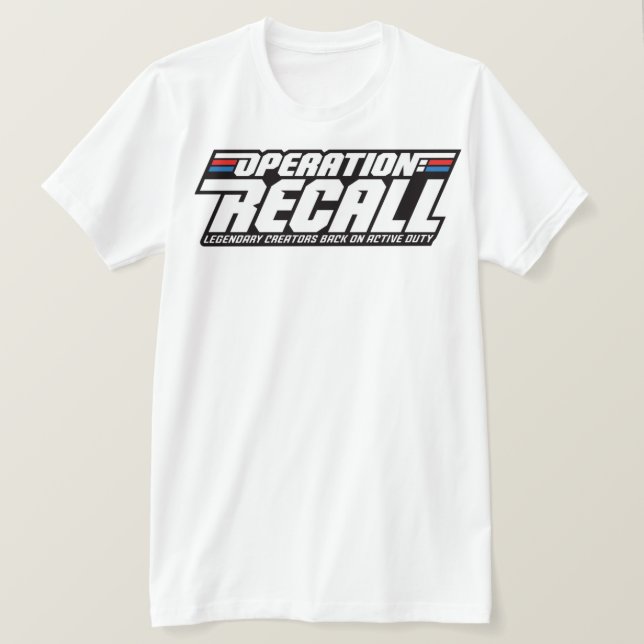 Operation: Recall logo white t-shirt (Design Front)