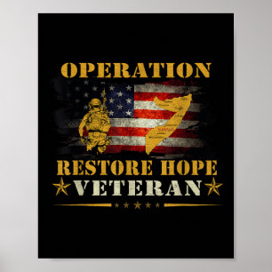 Operation Restore Hope Veteran Somalia Vintage Gif Poster