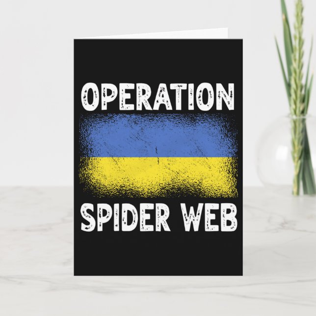 Operation Spider Web Ukraine Heroes Ukrainian Flag Card (Front)