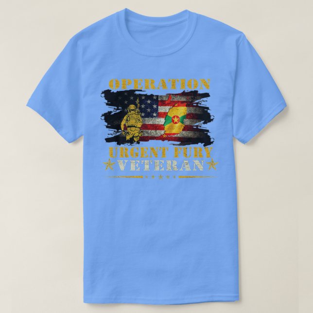 Operation Urgent Fury Combat Veteran Grenada Gift  T-Shirt (Design Front)