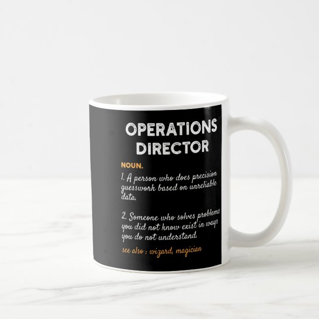 Operations Director Profession Funny Dictionary De Coffee Mug (Right)