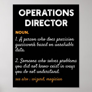 Operations Director Profession Funny Dictionary De Poster