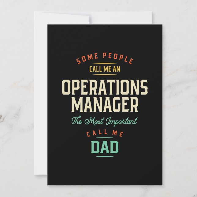 Operations Manager and Dad Invitation (Front)