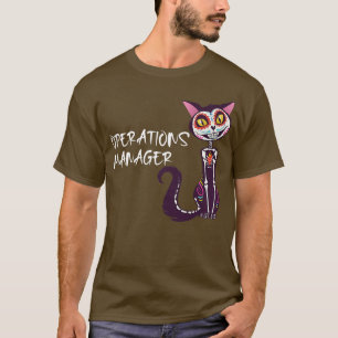 Operations Manager scary cat lovers funny Hallowee T-Shirt