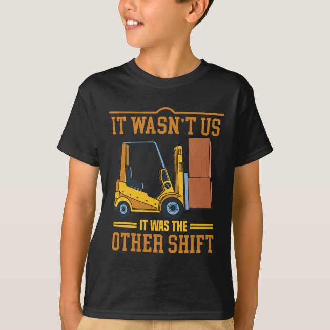 Operator Forklift Driver Fathers Day Funny Forklif T-Shirt (Front)