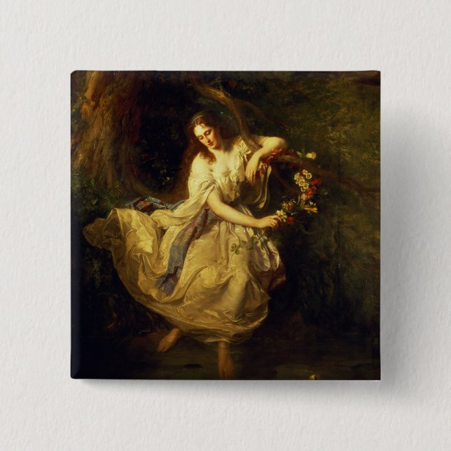 Ophelia 15 Cm Square Badge (Front)