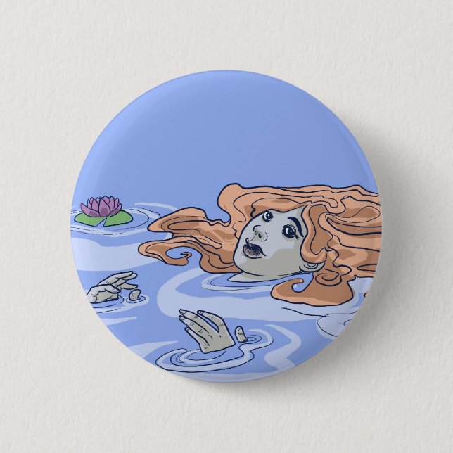 Ophelia 6 Cm Round Badge (Front)