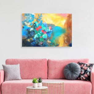 Ophelia Among the Flowers Odilon Redon Canvas Print