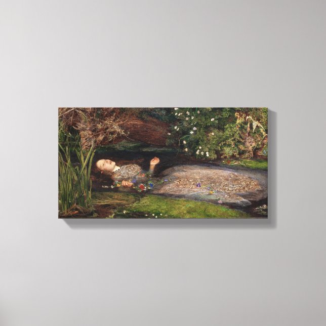Ophelia by John Everett Millais Canvas Print (Front)