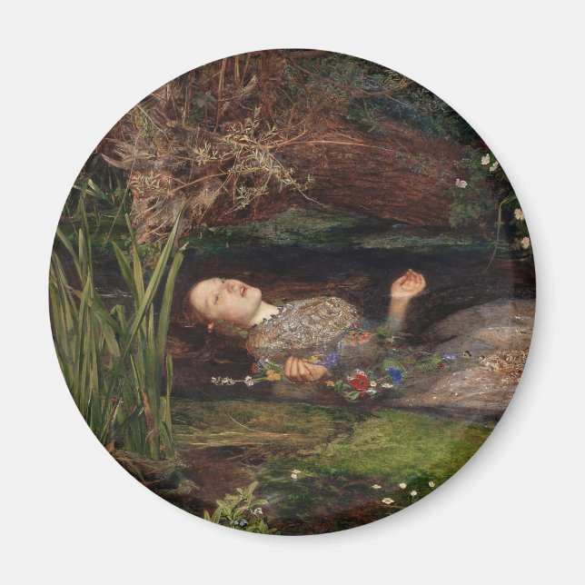Ophelia by John Everett Millais Magnet (Front)