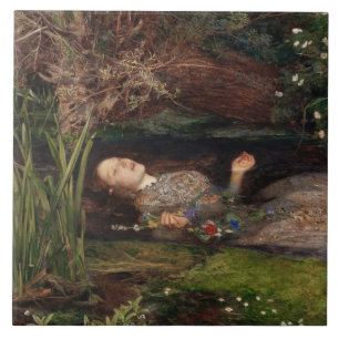 Ophelia by John Everett Millais Tile
