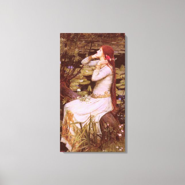 Ophelia by John William Waterhouse Canvas Print (Front)