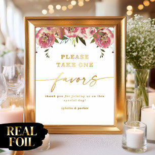 Ophelia Elegant Favours Real Foil Wedding Sign