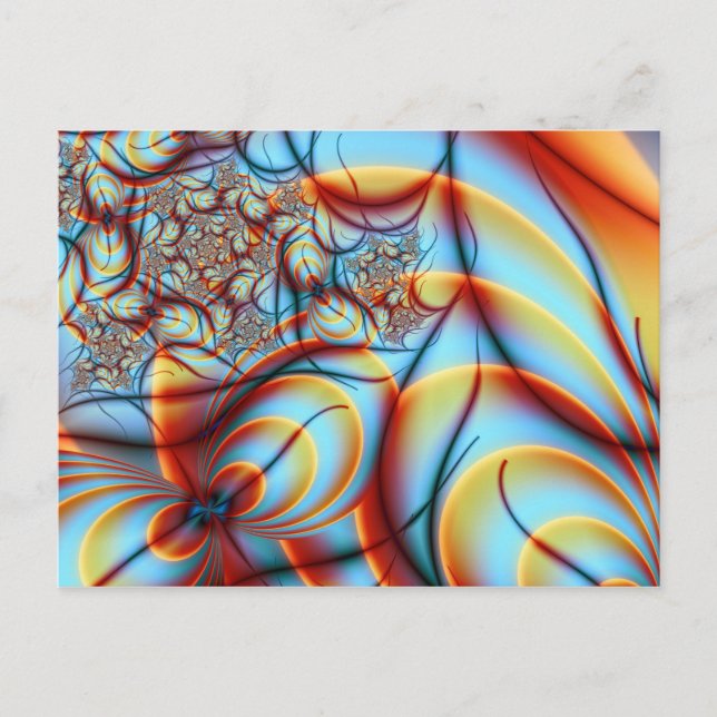 Ophelia Fine Abstract Fractal Art Postcard (Front)
