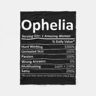 Ophelia Nutrition Personalised Name Funny Christma Fleece Blanket