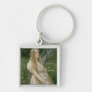 Ophelia (oil on canvas) key ring