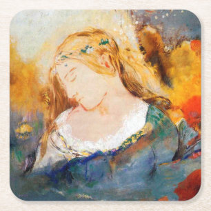 Ophelia, Redon Square Paper Coaster