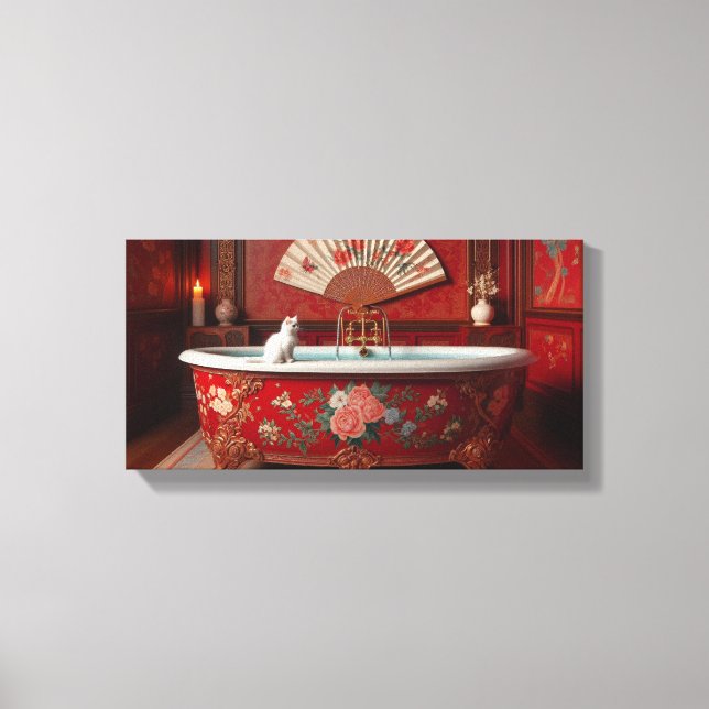 Ophelia Takes A Bath Canvas Print (Front)