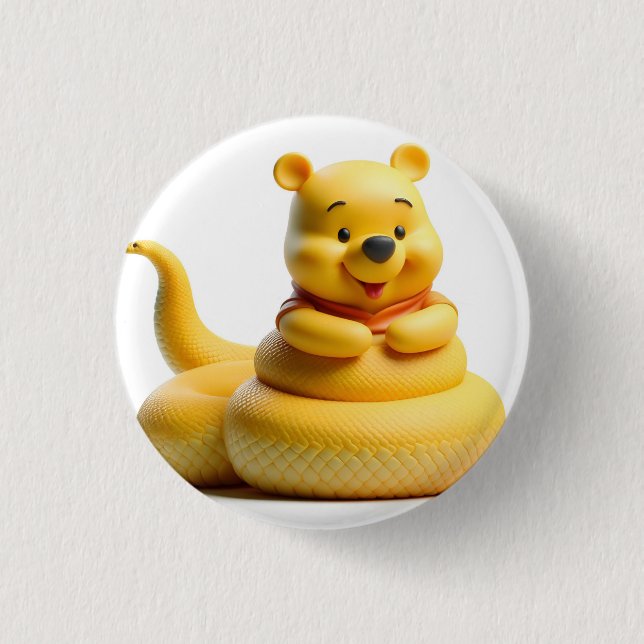 Ophidiophobia Winnie the Pooh 1 3 Cm Round Badge (Front)