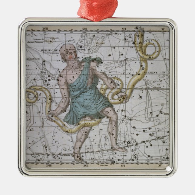 Ophiuchus or Serpentarius, from 'A Celestial Atlas Metal Tree Decoration (Front)